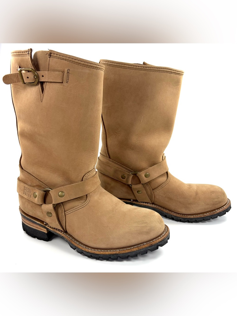Vintage Double H DH5056 Engineer Boots Womens 8W Made USA Leather Harness